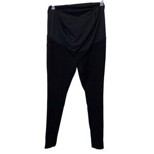 Isabel Maternity By Ingrid & Isabel Womens Black Full Panel Skinny Leggings XS